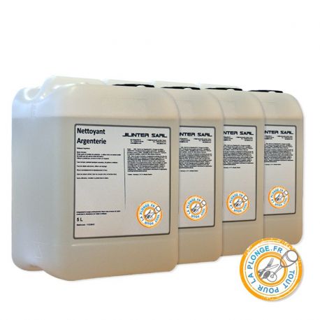 Nettoyant argenterie. Pack de 4 x 5 litres.